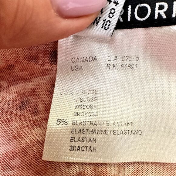 APRIORI/Escada group Orange Volcano Lava Print Short Sleeves Midi Dress Sz 8 - Picture 8 of 11